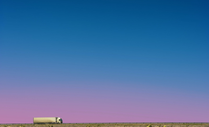 1080P, minimalism, vehicle, blue, purple, sky, trucks