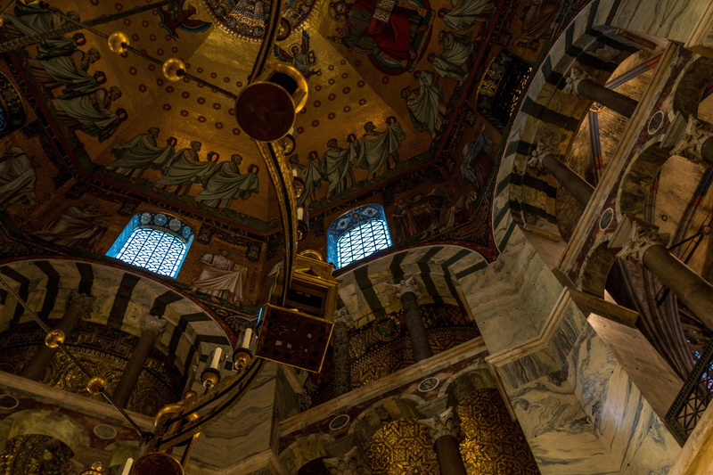 aachen, ceiling, turkey - Middle East, vault, gold, architecture, aachen cathedral, low angle view, church room, spirituality, the past, church, mosque