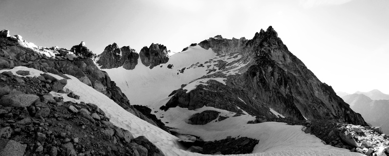 Mountain, snowcapped mountain, cold temperature, 8K, tranquility, rock, day, peak, mountain Peak, outdoors, Peak, winter, rock - object, Enchantments