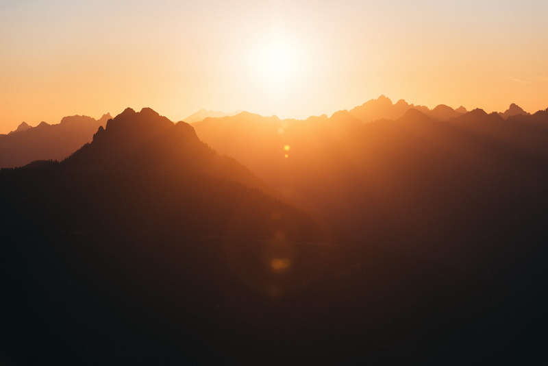 bird, sunbeam, no people, mountain range, tranquil scene, twilight, flare, beauty in nature, cascades, sunset, landscape, light, dark, scenics - nature