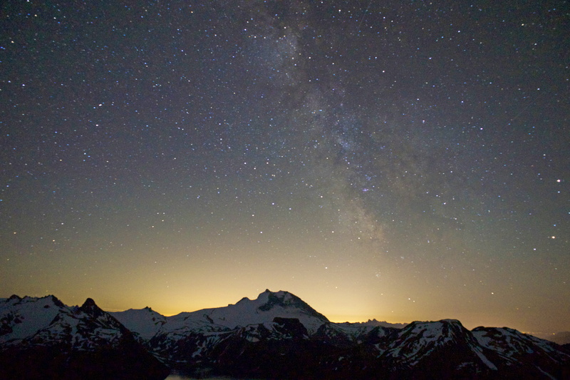 star field, space, mountain, mountain Range, outdoors, constellation, 5K, astronomy, exploration, snow, idyllic, winter, sky, snowcapped mountain, no people