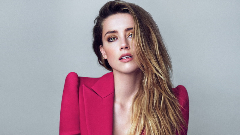 maroon, Marie Claire, 2K, suit, s, peak, lapel, jacket, Amber Heard, HD, women