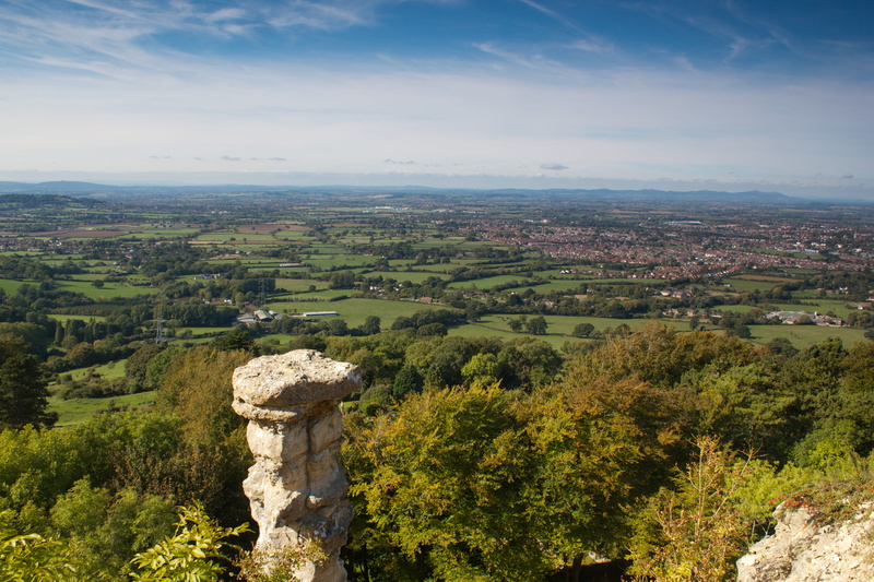 views, uk, growth, tree, cheltenham, devils chimney, idyllic, sky, high angle view, mountain, environment, nature, tranquil scene, day, no people, tranquility