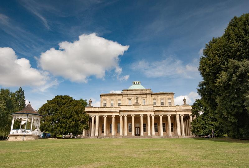 city, building exterior, travel destinations, united kingdom, monument, 2K, pittville pump room, travel, grass, tree, memorial, cloud - sky, built structure