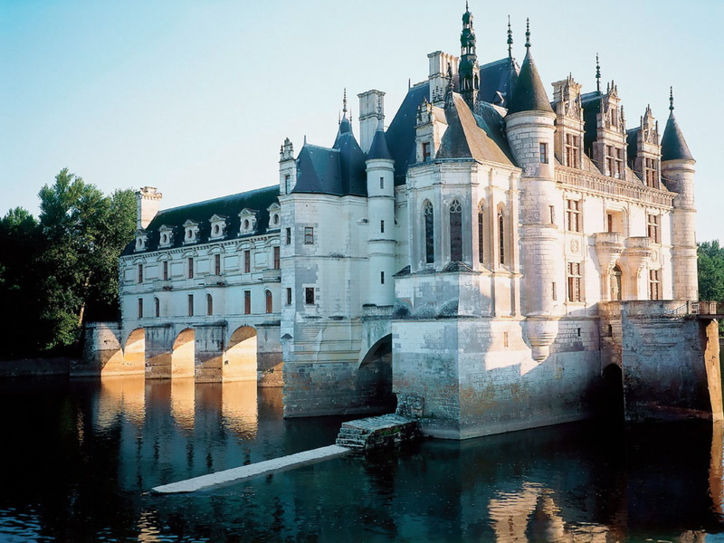 chenonceaux, travel, black, white, 720P, castle, travel and world, world, hd, france