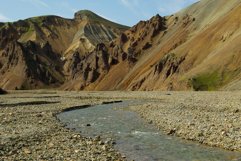 scenics - nature, torrent, outdoors, eroded, nature, landscape, sky, arid climate, 2K, tranquil scene, environment, iceland, tranquility, land, trekking