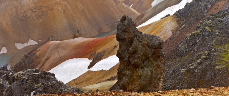 land, volcanic peak, flowing water, outdoors, mountain, solid, tranquility, 8K, beauty in nature, volcanic rock, geology, landmannalaugar, no people, physical geography