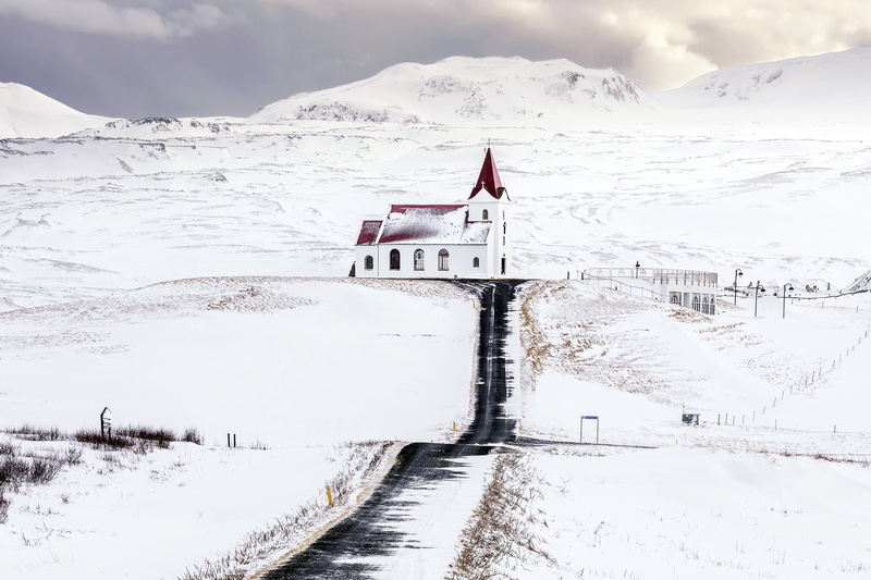 Snaefellsnes Peninsula, Iceland, 1080P, Ingjaldshólskirkja Church