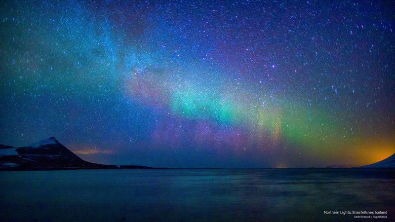 Weather, iceland, lights, northern, 2K, snaefellsnes