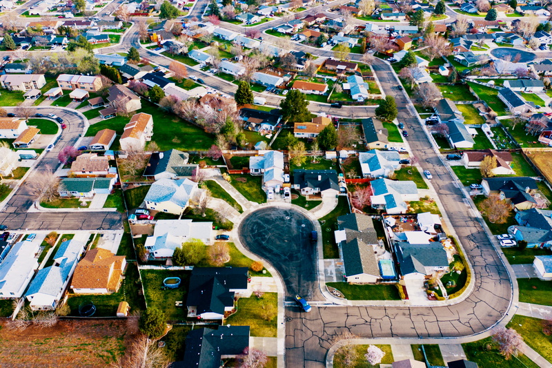 road, plant, 1845 nw 13th st, meridian, high angle view, architecture, city, idaho, town, landscape, built structure, ar, day, suburb, aerial view, cul de sac