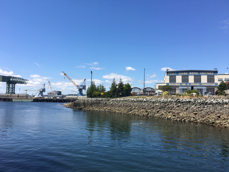 pacific nw, waterfront, copy space, blue, industry, day, river, tourism, sound, sky, machinery, building, architecture, reflection, water, built structure