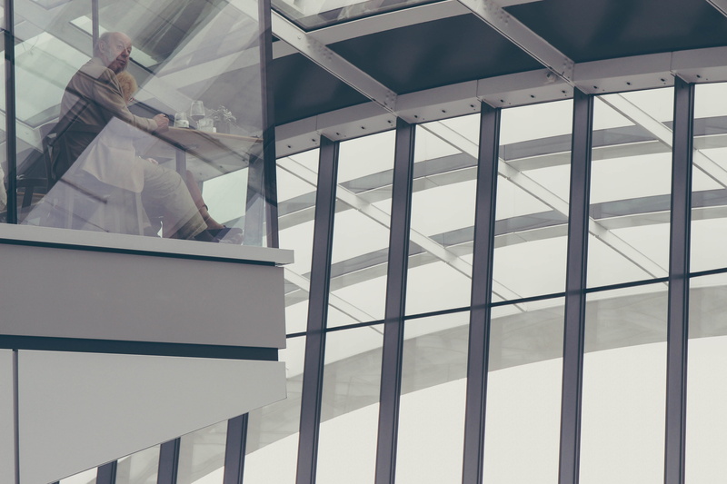 reflection, gallery, glass, view, nature, ceiling, working, low angle view, walkie-talkie, industry, no people, indoors, architecture, london, window, restaurant
