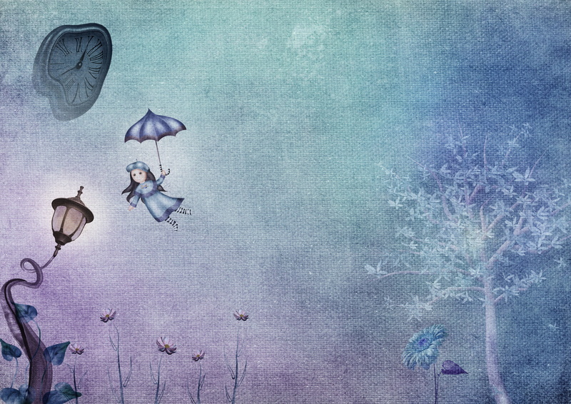 flower, textured, art, fantasy, clock, wall - building feature, surreal, backgrounds, positive emotion, creativity, 2K, flying, flashlight, plant, nature