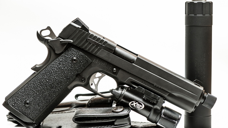 black, silencer, Germany, 4K, SIG Sauer P226