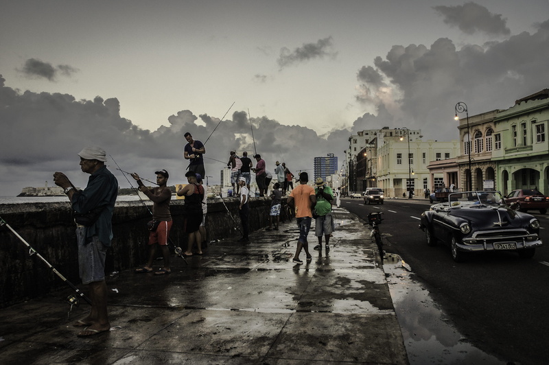 bay, rainy season, cloud - sky, rough, old havana, fisher, 4K, rain, havana, malecon, city, outdoors, wet, architecture, cuba, mode of transportation