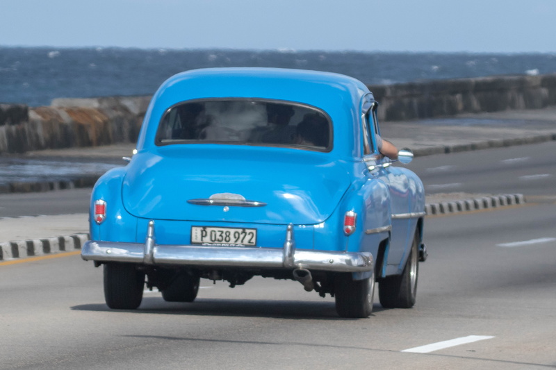street, road, road trip, malecon, blue, 5K, day, motor vehicle, outdoors, no people, sky, travel, classic, almendron, taxi, nature, architecture, city