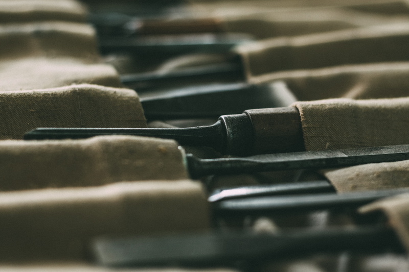 abundance, protection, close up, wooden, black color, stack, chisels, selective, arts culture and entertainment, 4K, old, close-up, brown, wood - material