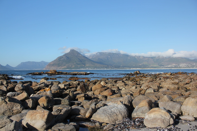 blue, mountain, copy space, rocks, rocky coastline, outdoors, land, sea, capetown, southafrica, scenics - nature, solid, ocean, rock, beach, 5K, nature