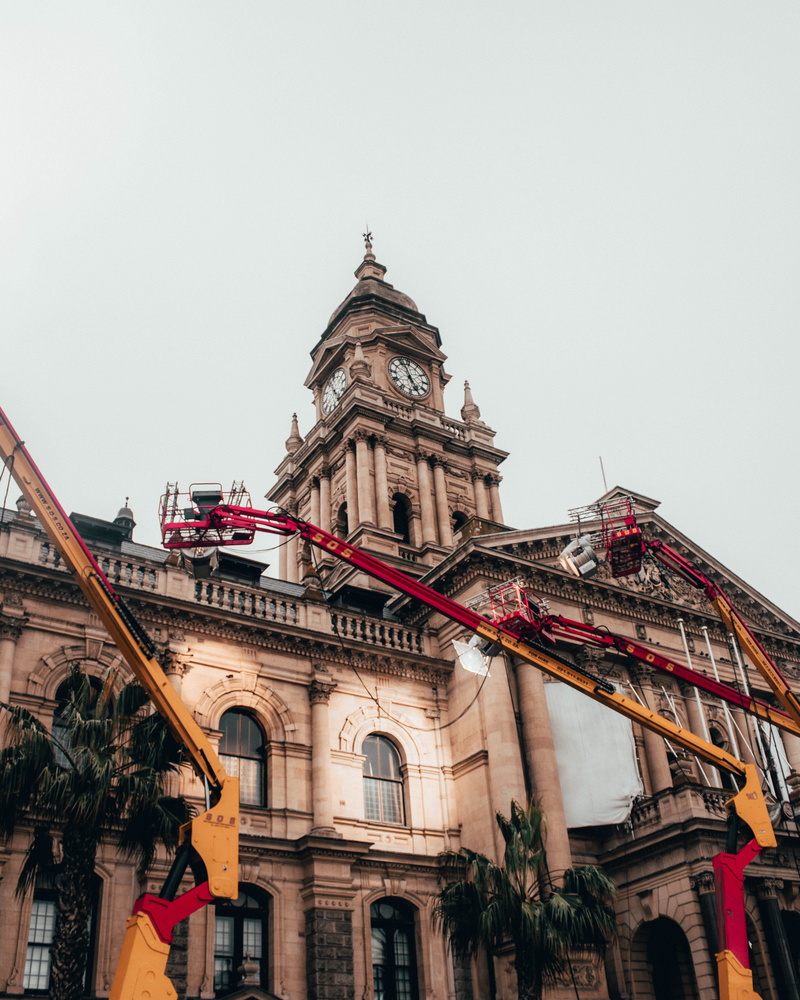 the past, outdoors, architecture, photo, building exterior, built structure, 4K, steeple, history, clear sky, sky, cityofcapetown, copy space, africa
