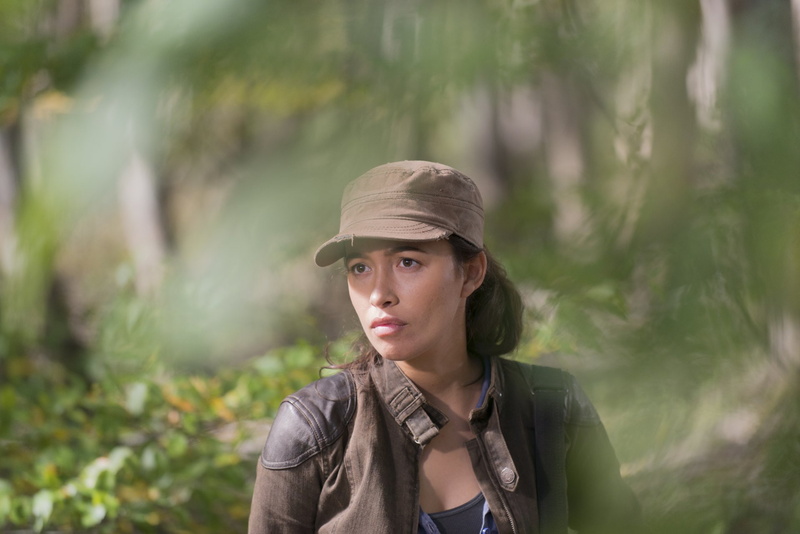 one person, Rosita Espinosa, hat, Christian Serratos, young adult, headshot, front view, plant, lifestyles, leisure activity, 1080P, casual clothing, outdoors