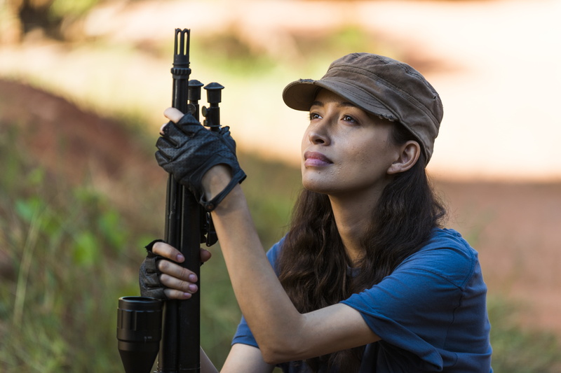 4K, Christian Serratos, The Walking Dead, Rosita, Season 7, weapons