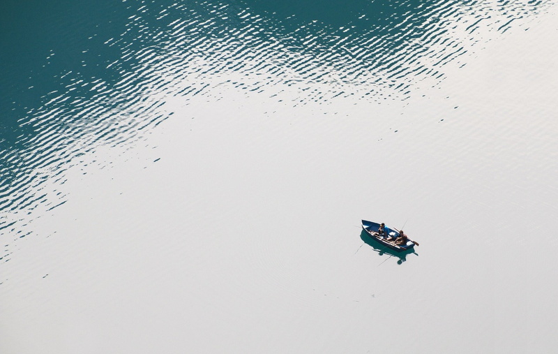 lake, boat, fishing, fish, bergsee, oeschinen, 1080P