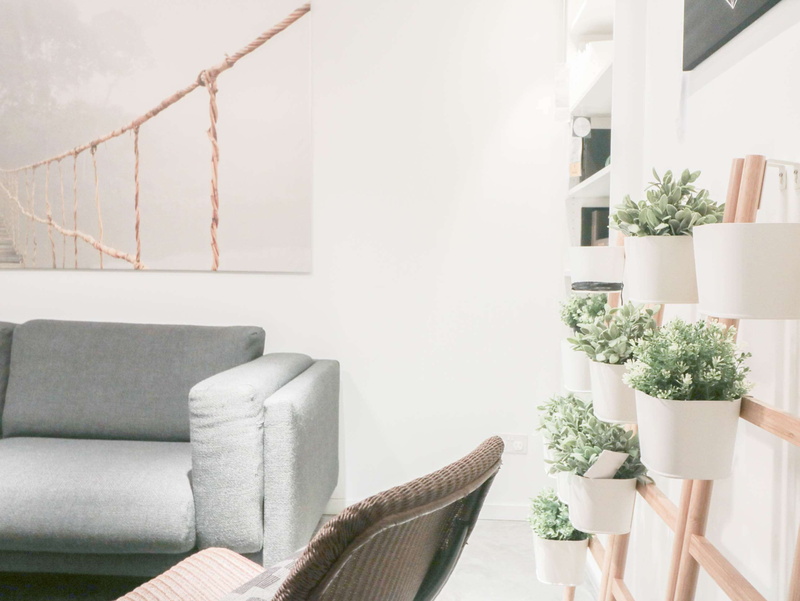 white color, domestic room, day, architecture, nature, furniture, ikea, potted plant, home interior, coffee table, absence, living room, 2K, interior