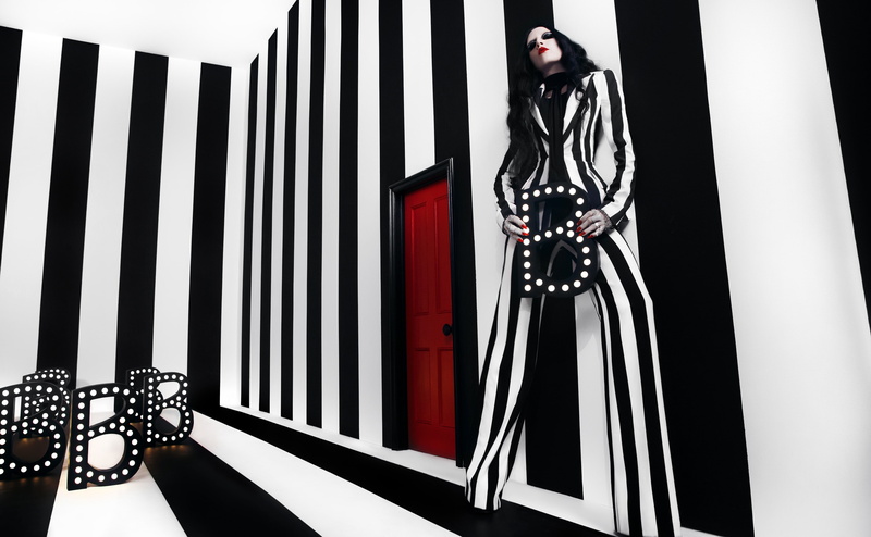 madhouse, illusion, optical, Fashion, Gothic, Character, Creative, Advertising, Model, Room, Ikea, Stripes, Aero, BeaAkerlund, WillyWonka, Giant, 4K, Woman