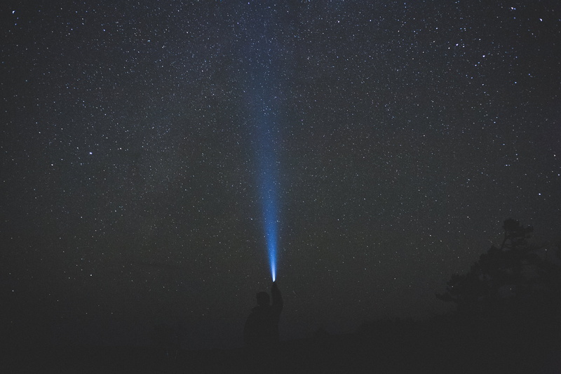 night, dark, science, outdoors, space, scenics - nature, flashlight, blue, beauty in nature, nature, infinity, person, star, star field, light, stars, star - space