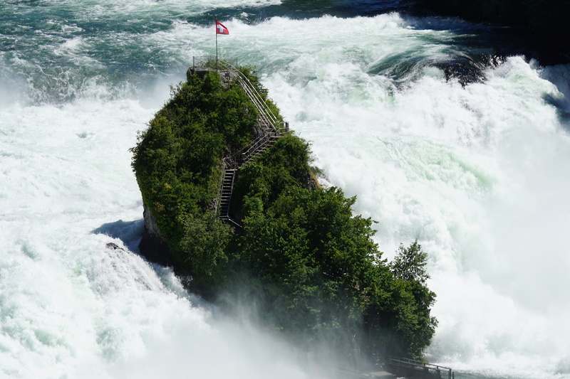 power, sea, sport, water, flowing water, power in nature, schaffhausen, surfing, nature, waterfall, rhine, surrounded, neuhausen am rheinfall, accessible