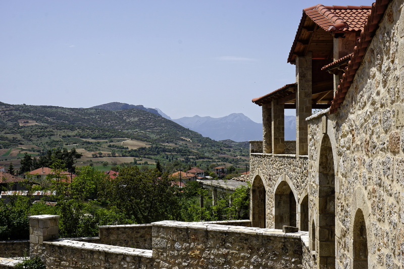5K, religion, mountain, day, architecture, sky, greece, history, old, outdoors, peloponnisos, place of worship, nature, building exterior, no people, the past