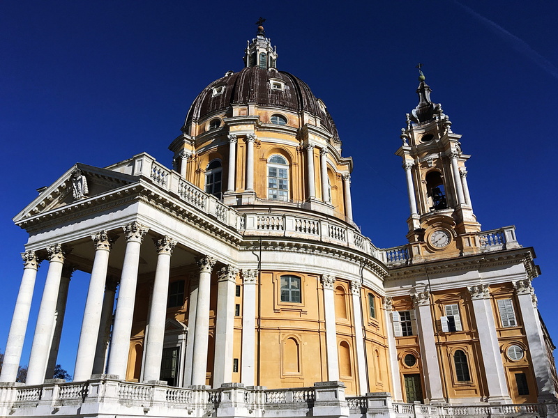 Basilica of Superga, photo, facade, built structure, low angle view, dome, sky, spirituality, tourism, the past, landmark, 4K, ornate, building, architectural column