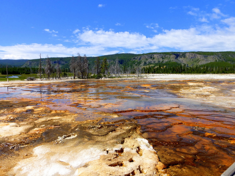 steam hot spring, beauty in nature, hot spring, sky, rock - object, solid, power in nature, cloud - sky, outdoors, day, no people, landscape, pollution