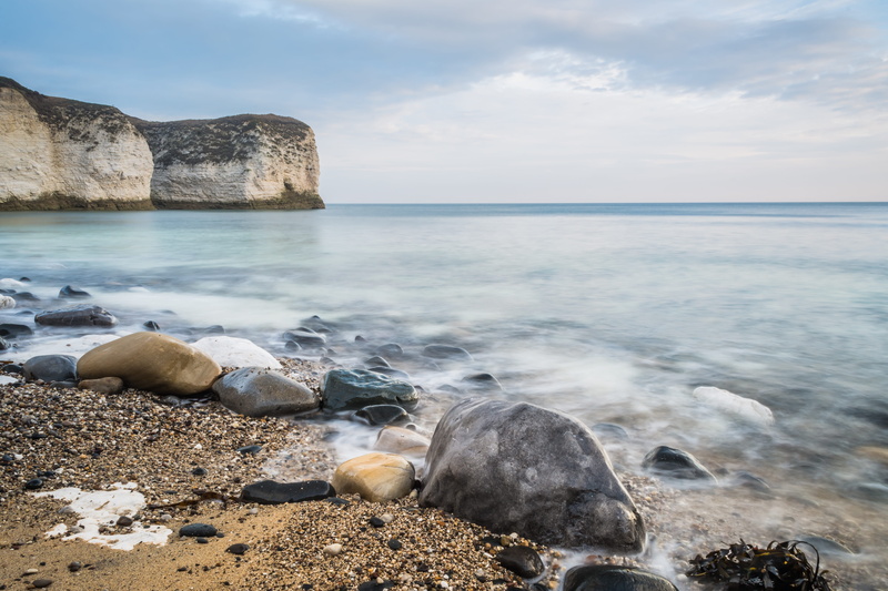 leisure, solid, shore, blue, dom, sea, body, beach, cloud - sky, sky, clouds, landscape, Cover, natural, Erosion, 5K, horizon over water, rock - object