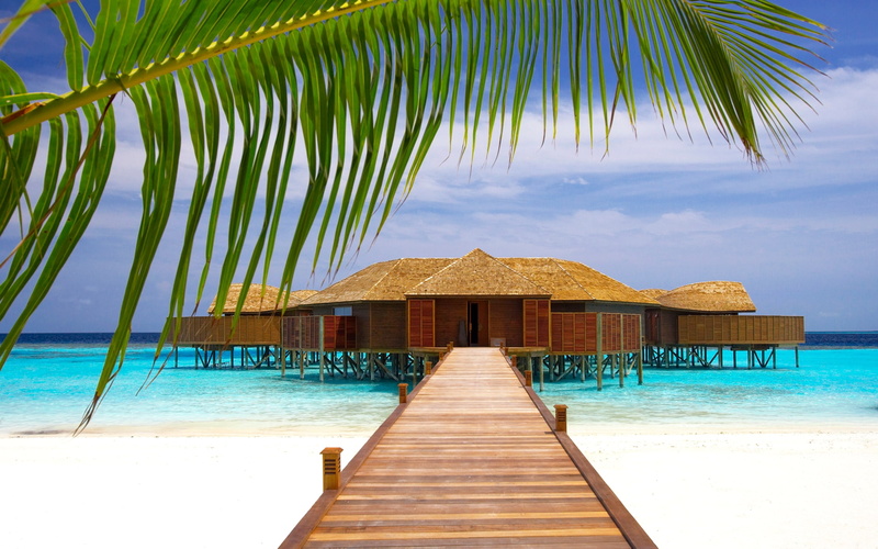 beautiful, 1080P, Clouds, beach, amazing, caribbean, beaches, nature, art, hd, bungalows
