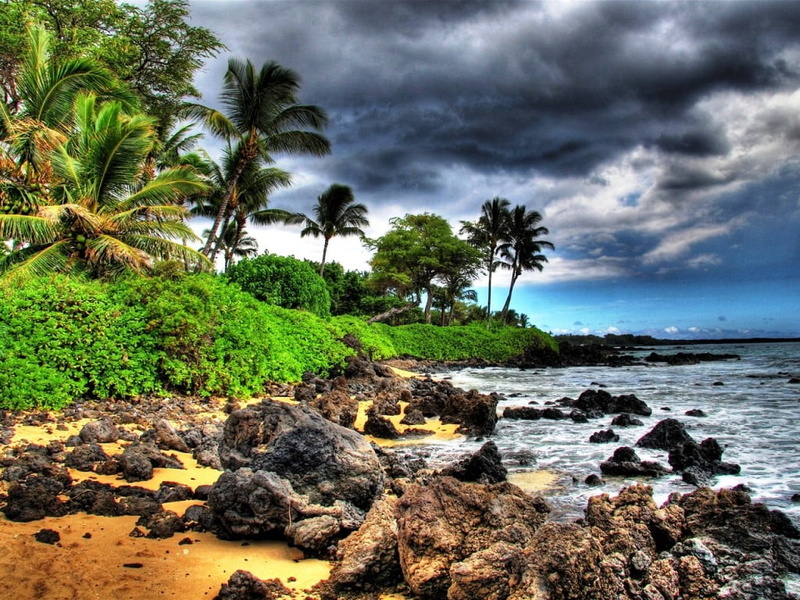 azul, maui, amazing, awesome, nature, hd, beaches, hdr, art, 480P, beautiful, Blue