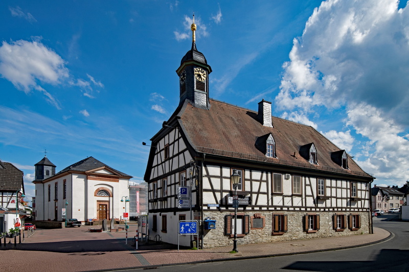 old building, nature, taunus, the past, clock, building, history, fachwerkhaus, no people, architecture, truss, travel destinations, old town hall, street
