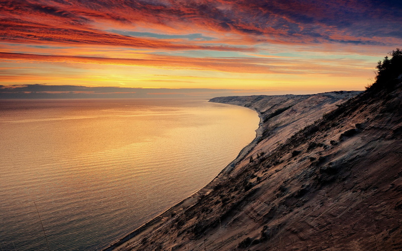 hdr, tranquility, cloud - sky, rock formation, land, orange color, rock - object, rock, tranquil scene, sunset, no people, eroded, romantic sky