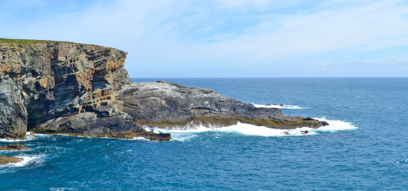 sky, Sea, steilkueste, scenics - nature, beauty in nature, beside, land, coast, outlook, nature, rocky coastline, outdoors, scenics, ireland, tranquil scene