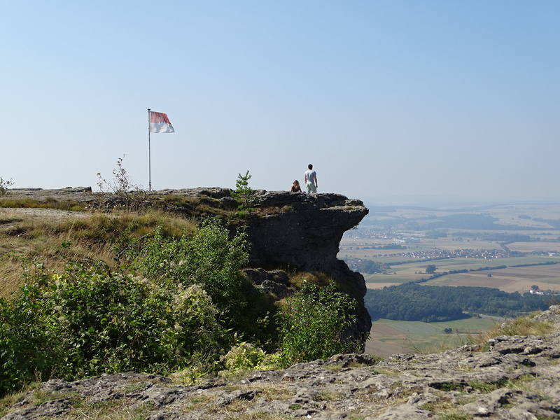 solid, outlook, swiss francs, valley, landscape, tranquil scene, franc flag, 2K, mountain, beauty in nature, flag, celts, staffelstein, rock edge, day