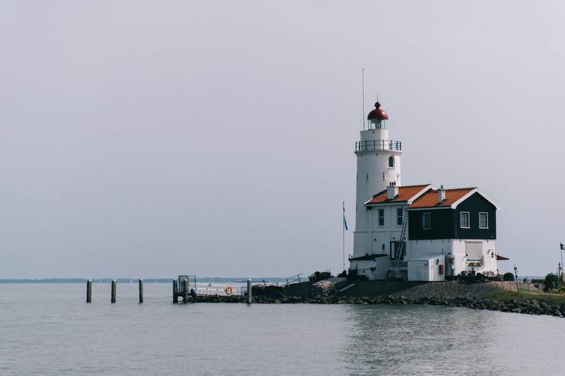 land, beach, marken, sky, 5K, waterfront, netherlands, day, copy space, outdoors, sea, clear sky, lighthouse, architecture, water, nature, no people, guidance