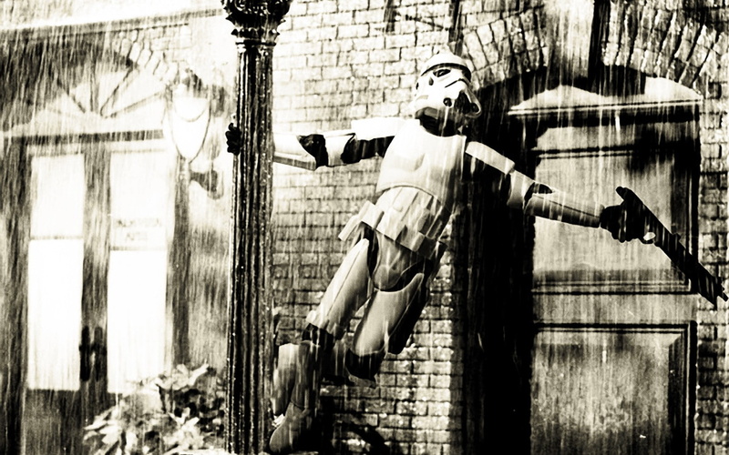 sepia, rain, stormtrooper, 720P, Star Wars