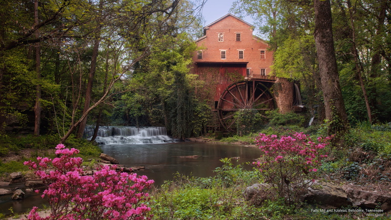 Architecture, belvidere, azaleas, mill, falls, 2K, tennessee