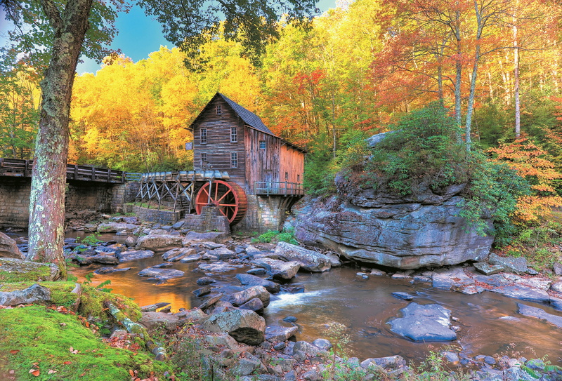 nature, Water Mills, 8K, fall
