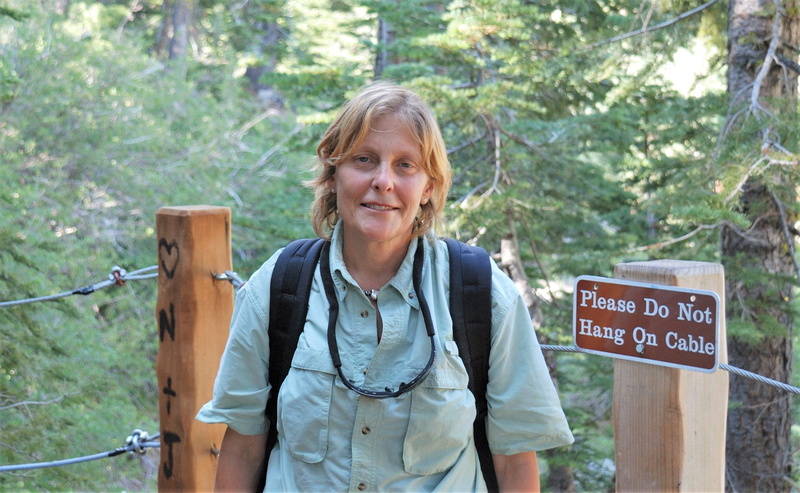front view, waist up, lassen volcanic national park, wood - material, women, hairstyle, 2K, united states, mill creek falls, looking at camera, forest