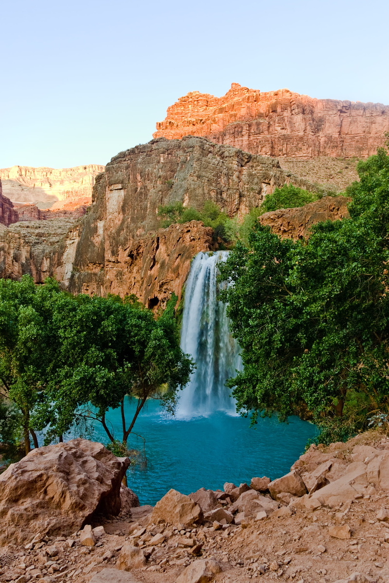 rock, az, trees, nature, non-urban scene, beauty in nature, tree, power in nature, travel destinations, motion, solid, water, rock - object, travel, environment
