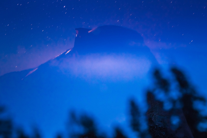 tranquility, half dome, tree, night fall, sky, united states, yosemite, 5K, nature, stars, scenics - nature, outdoors, exposure, astronomy, dusk, starry sky