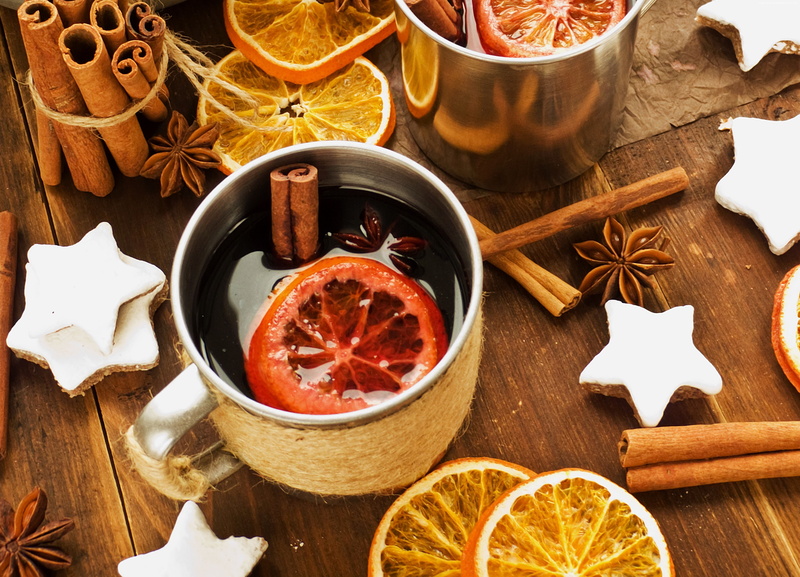 4K, 4K, orange, cinnamon, cookies, mulled wine