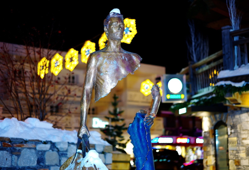 illuminated, winter, no people, cold temperature, human representation, 1080P, courchevel, lighting equipment, art and craft, focus on foreground, architecture
