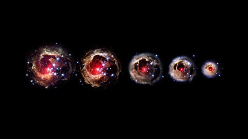 in a row, v838 monocerotis space progression stars digital art galaxy, digital composite, 1080P, food and drink, cut out, copy space, black color, studio shot